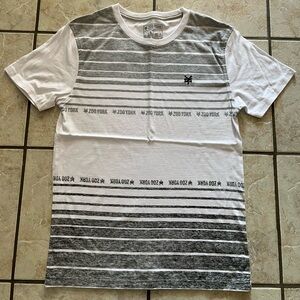 Zoo York Gray and White Striped Men's Shirt Size Small